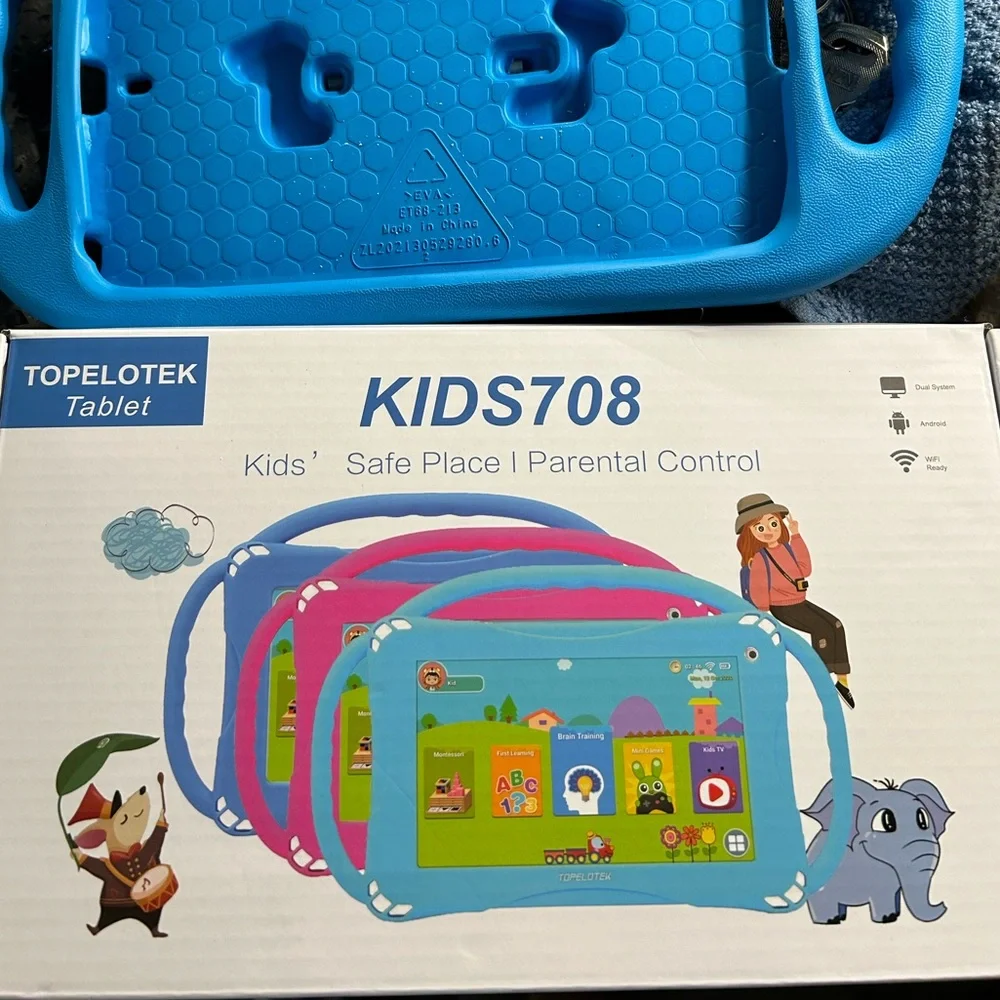 Child tablet. Brand new, never opened . Comes with 2 cases.